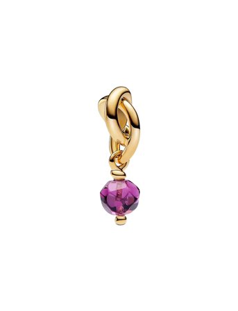 Pandora 14K Gold-Plated Dangle With Sweet Grape Purple Crystal - Purple - ONE SIZE