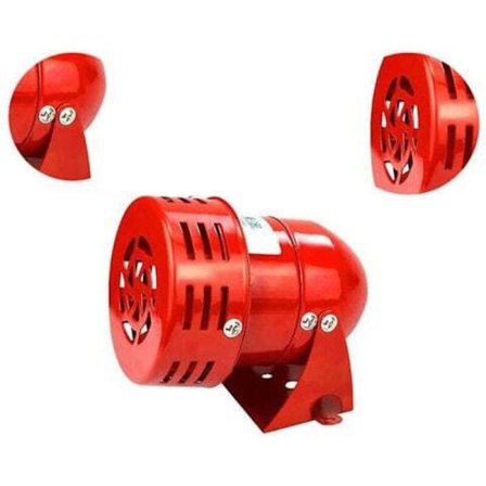 Sirenealarm 220V Kraftig Udendørs Sirenealarm 120dB Rød Motorledning Metal Sirenehøjttaler Industri Båd Alarm Ruikalucky..