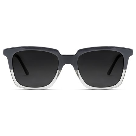 Occasus | Lunettes de soleil rétro bicolores grises à verres polarisés pour hommes - Lunettes de soleil polarisantes