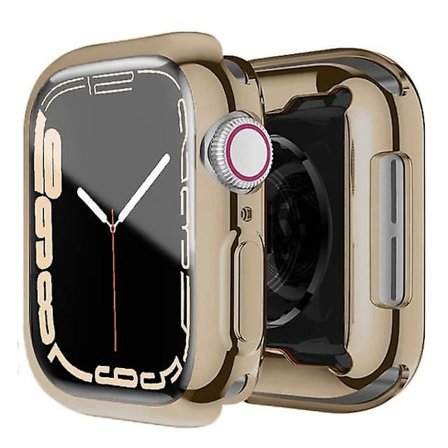 Skärmskydd för Apple Watch-skal 45 mm 41 mm 44 mm 40 mm 42 mm Tillbehör Fulltäckande TPU-stötfångarskydd Serie 7 8 4 6 SE 5 3 vintage guld