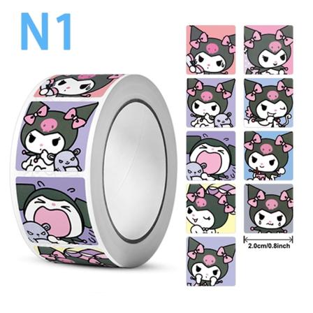 500 stk/rulle Sanrio-klistermærke Kawaii Kuromi Cinnamoroll Cartoon Ki 1