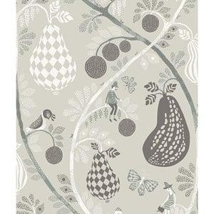 Littlephant Grey Fruit Garden Wallpaper One Size - Home accessories - One size - Grey
