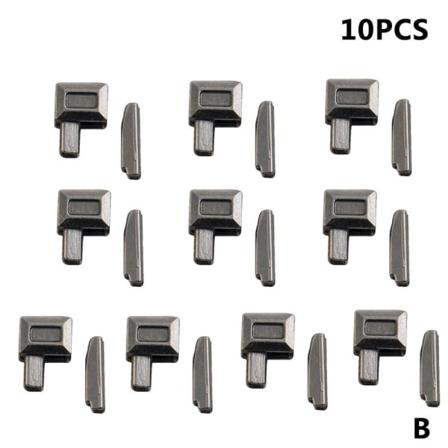 10 Set 8 Metall Blixtlås Reparationsstoppare Öppen Ände Skräddarsy Tyg Verktyg