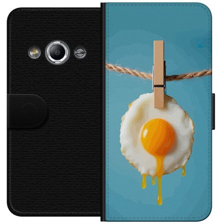 Kompatibel Tegnebogsetui til Samsung Galaxy Xcover 3 Minimalt spejlet æg dryppende blomme kunst