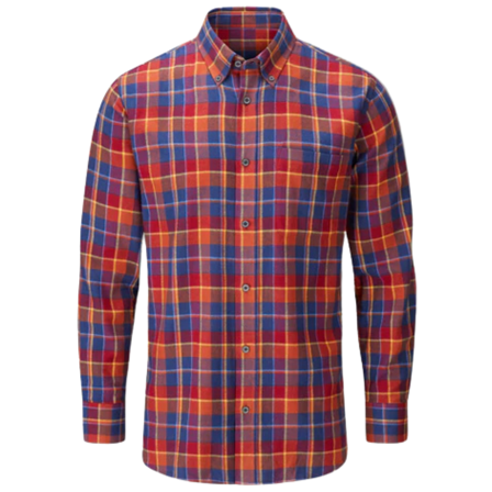 Alan Paine M's Ilkley Flannel Shirt Red Check