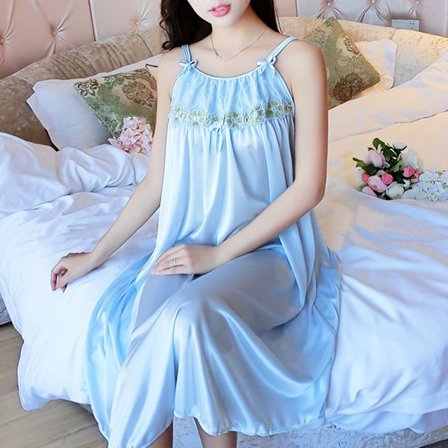 Sexigt linne med spaghettiband, damunderkläder, nattlinne, dam-nattlinne, loungewear, sommarklänning, hemmakläder