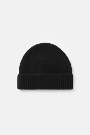 Soft Goat - Chunky beanie - Cashmere beanie - One Size - Black
