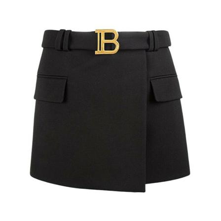 Balmain, Mini skirt Czarny, Kobieta, Rozmiar: M