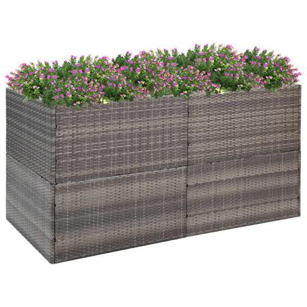 Vidaxl Odlingslåda Grå 157x80x80 Cm Konstrotting Grå
