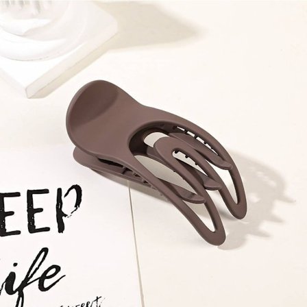 Litteät hiusklipsit Hair Claw COFFEE