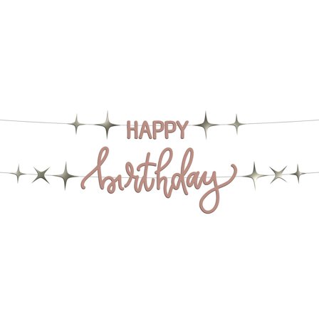 Kirjaviirinauha Happy Birthday Kermapinkki