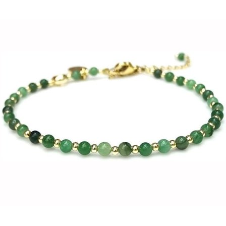 Grönt armband för kvinnor 18 cm Mode Smycken Gåva till henne Skandinavisk stil
