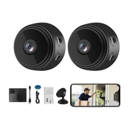 Mini Magnetisk Trådlös Säkerhetskamera HD 1080P Liten Wifi Rörelsedetektering Mörkerseende med App för YEMAESRE