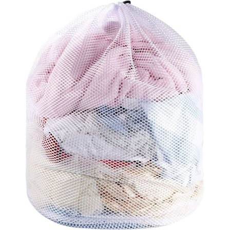 (Vit, 80 x 60 cm) Tvättpåse, Tvättpåsar med dragsko