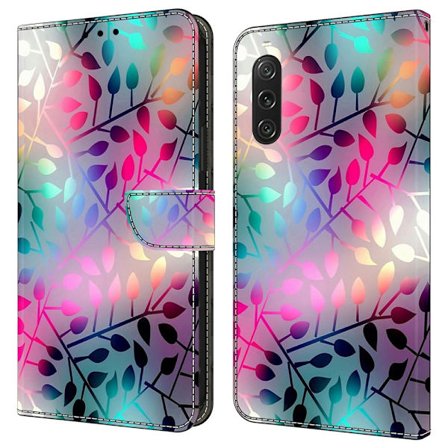 For Sony Xperia 10 V Beskyttende etui 3D-mønster utskrift skinn lommebok telefondeksel - Lønneblad