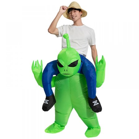 Oppusteligt Alien Kostume, Oppustelige Halloween Kostumer til Teenager Voksen 150-190CM