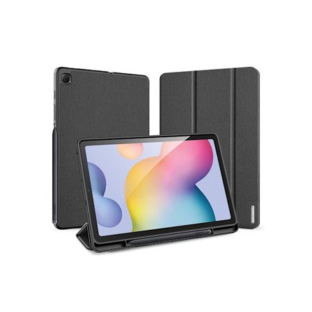 Tzapa skal för Samsung Galaxy Tab ssh lite Svart Lämplig för Samsung Tab S6 Lite P610 surfplatta skyddsfodral P615 TPU mjukt skal pennfack skyddande