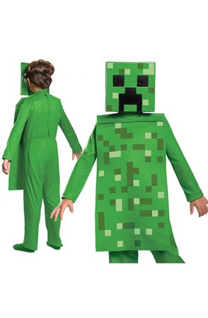 Minecraft Creeper Maskeraddräkt Barn 4-6 vuotta