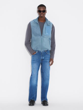 Holzweiler - Regular Fleece Vest - Dusty Blue - Mens - Extra Large