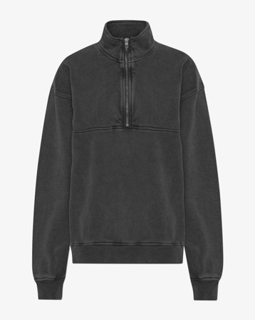 Organic Quarter Zip - Faded Black XS