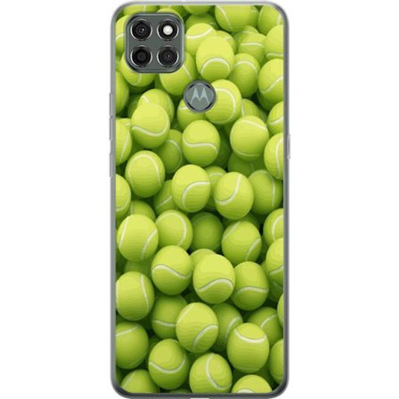 Kompatibel Mobilcover til Motorola Motorola Moto G9 Power Mønster af grønne tennisbolde i høj detalje, sporty motiv med gentagende tekstur og stær