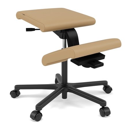 Varier Furniture Wing - Brown Leather - Black base