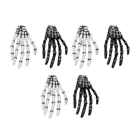 3 paria Halloween Skeleton Hands Bone Hiusklipsit Herkät Punk Rock -kauhuhiusklipsit Naisten Tytöille Hiustarvikkeet