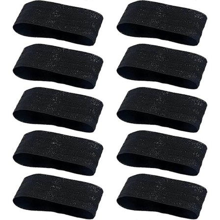 10 stk. Sorte Armbind til Fodbold, Elastiske Sorte Armbind Sorgbind, Lukkede Sports Armbind til Træning, Sorte Armbind til Fodbold, R [Db]