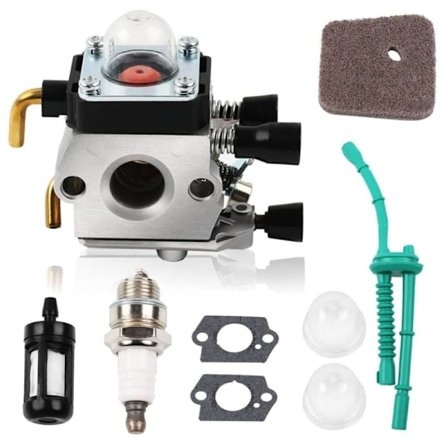 Kaasutinsarja STIHL FS55 FS55R FS55RC FS38 KM55 HL45 KM55R Ilmansuodatin Polttoaine Pilot Kit Sytytystulppasarja