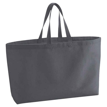 Westford Mill Canvas Oversized Tote Bag Storlek One Graphite Grey