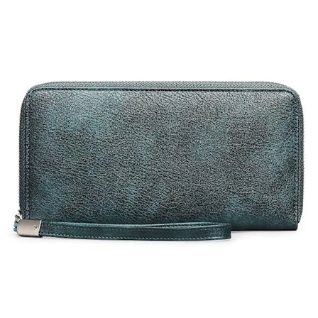 Damplånbok Clutch Plånbok Läder Flera Kortfack Pengapåse Dragkedja Myntförvaring Väska