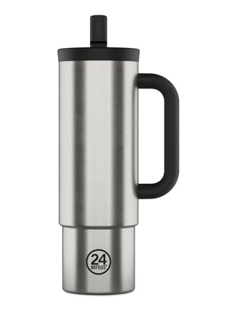 24bottles | Straw Cup 800 Ml - Brushed Steel | 0.8 L