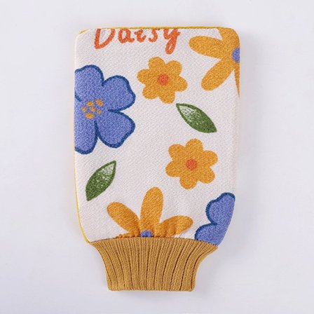 Ryggskrubbehåndkle, baderub, gul