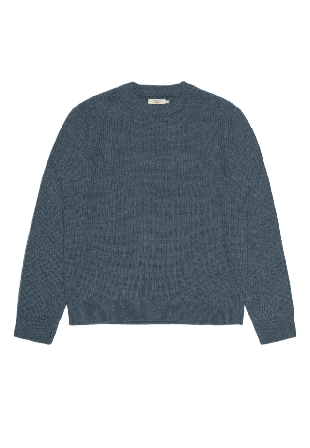 Nudie Jeans August Rib Wool Sweater Tröjor Herr Blå M