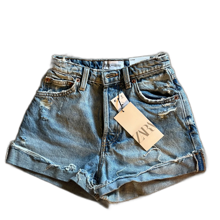 Jeansshorts zara ”High Rise ljusblå”