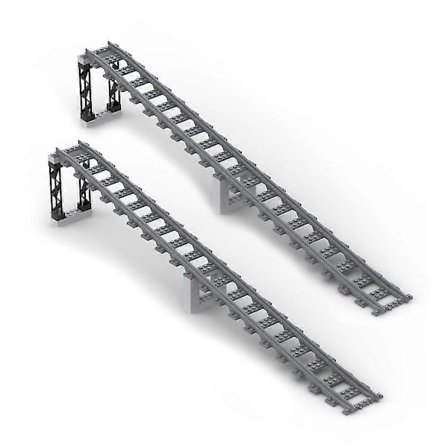 Jernbanespor Byggeklodser Konstruktionskit, 2 Sæt By Sporudvidelses Sæt Bytog Jernbanespor Tilbehør Klemme Byggeklodser Konstruktionslegetøjs Sæt