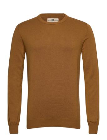 Frederik Strikket Trøje Med Rund Hals Brun Bertoni