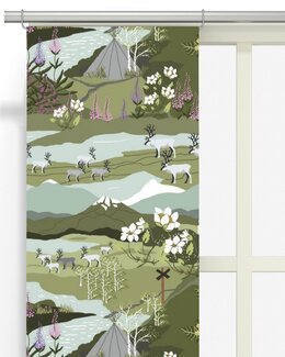 Panellängd Digitaltryck Fjällvandring 2-Pack Grön - Arvidssons Textil