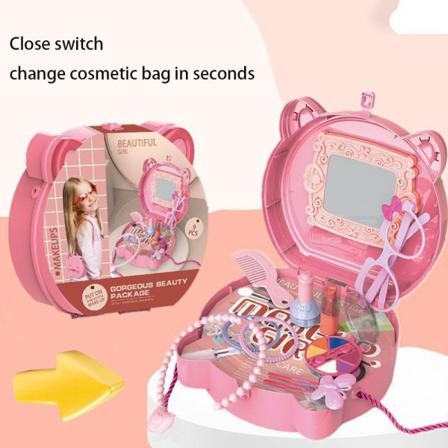 Kids Girl Makeup Set Leksaker Miljövänlig Kosmetisk låtsaslek Kit Princess Toy Mak Eup pink none