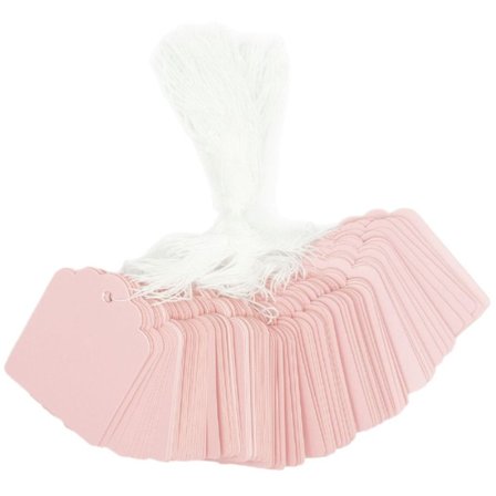 ING 200 rosa presentetiketter, 45 x 35 mm, prislappar, etiketter, skrivbara etiketter, prislappar för kläder, smyckesetiketter, presentetiketter