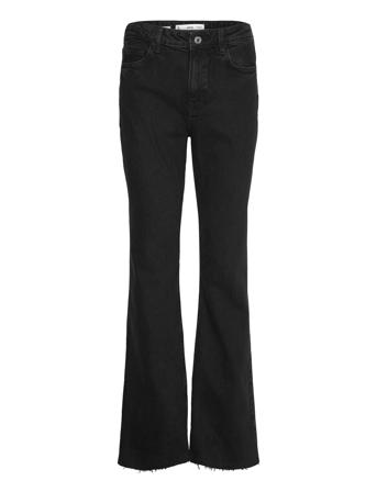 Mango Medium-Rise Flared Jeans Svart
