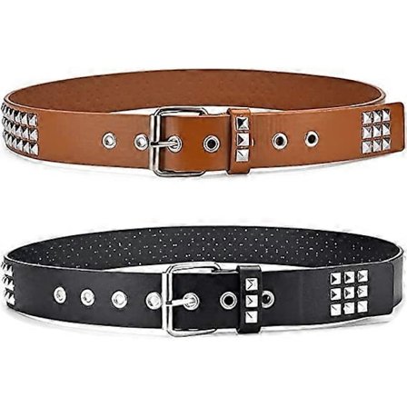 Punk Rock Niittivyö 2 kpl Unisex Klassinen Nahkavyö LGL