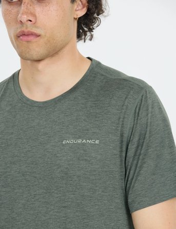 Endurance Abdon M Melange S/S Tee - Green - S