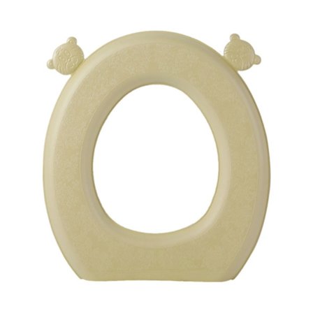 Vandtæt, blødt toiletsædebetræk med håndtag, vaskbart toiletsæde M Gul