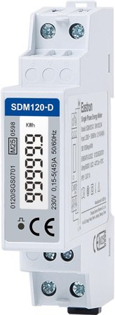 Eastron Måler 1-fase SDM120D 45A Direkte MID