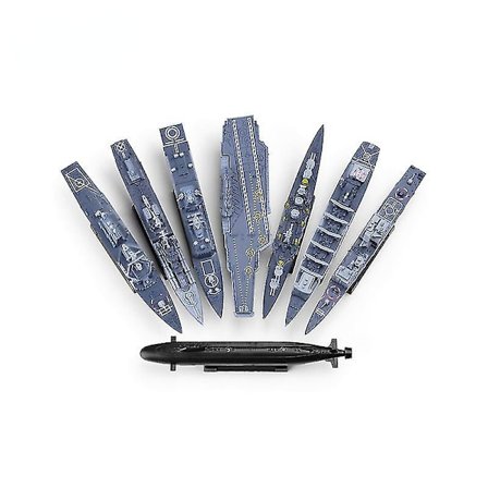 Krigsskip Hangarskip 8-delt Sett 4D Samlet Skip Modell Leke