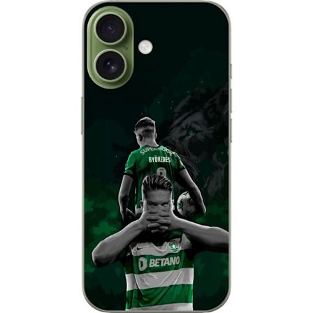 Yhteensopiva Puhelinkuori Apple iPhone 17 Neonmotiivi, jossa teksti "Gaming is in my DNA" sinisenä ja punaisena tiiliseinällä, jossa loistava DNA-spir