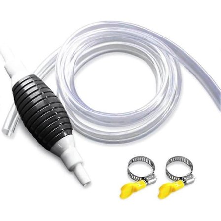 Multifunktionell Vätskepump Vattenpump Oljepump Vätskebränsleöverföring Hävertpump för Bensin Diesel med 2M Hävertslang