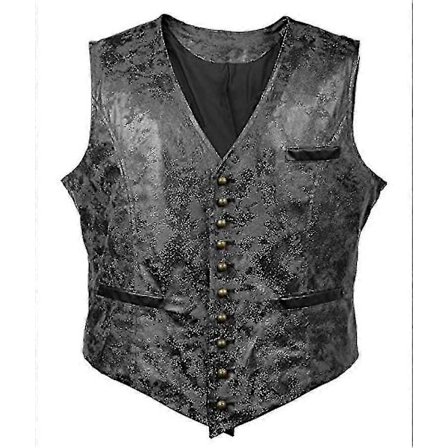 Mænds Solid Velvet Kunstlæder Vest - Perfet