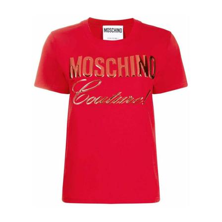 Moschino T-Shirt logo Rød, Dame